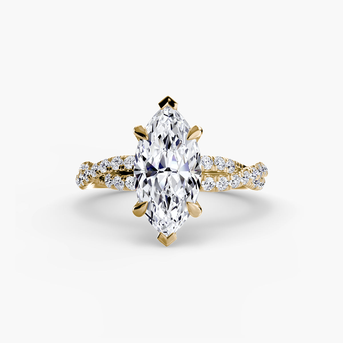 The Twisted Pavé Solitaire Setting
