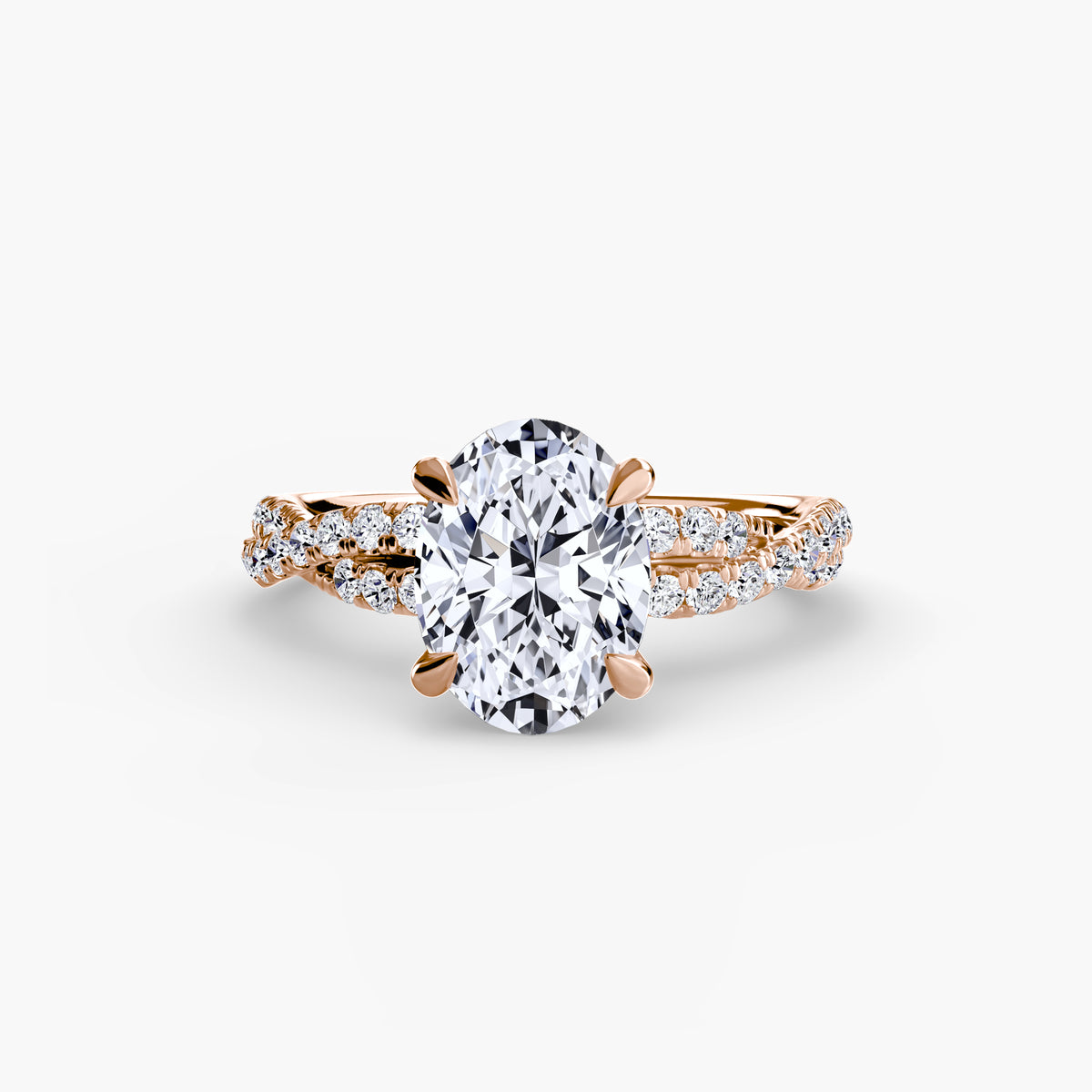 The Twisted Pavé Solitaire Setting