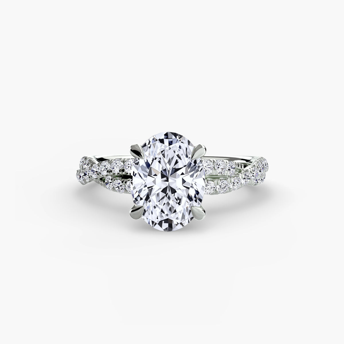 The Twisted Pavé Solitaire Setting
