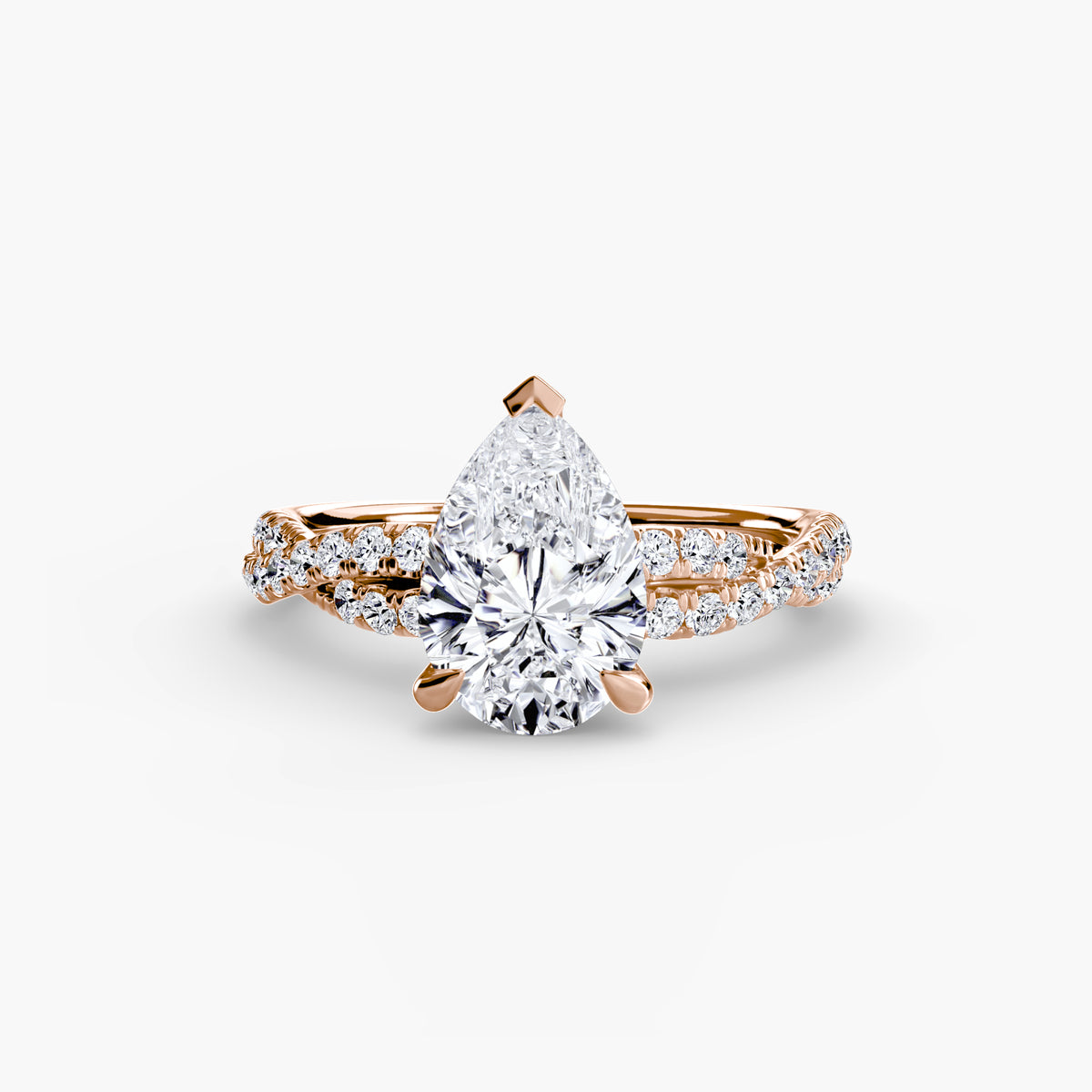 The Twisted Pavé Solitaire Setting