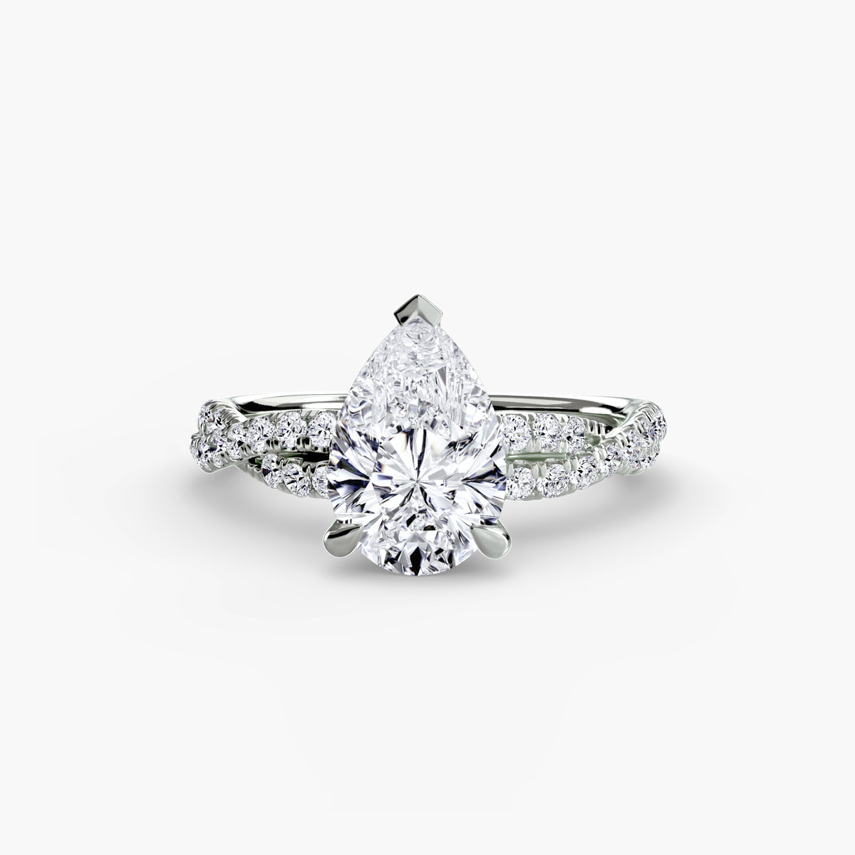 The Twisted Pavé Solitaire Setting