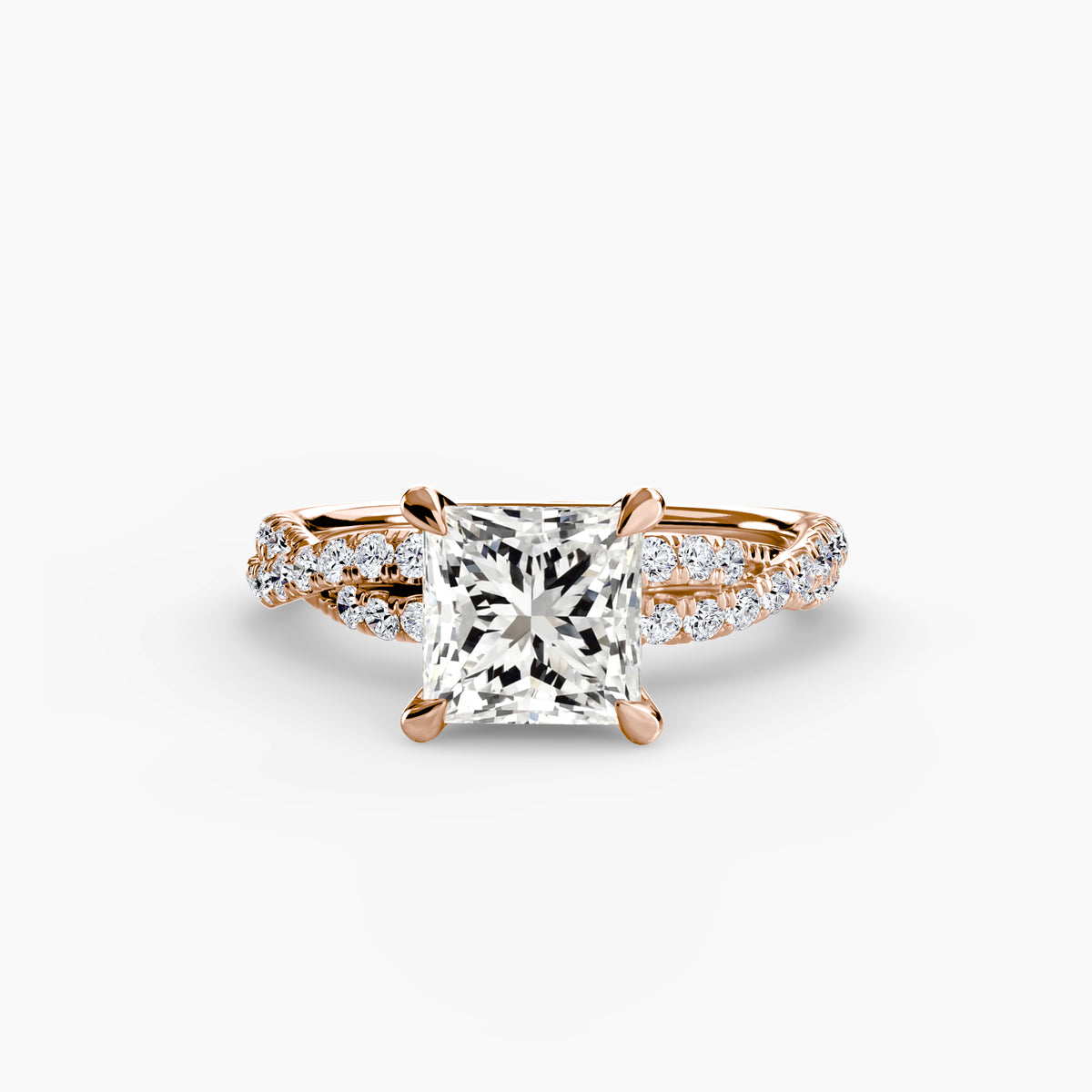 The Twisted Pavé Solitaire Setting