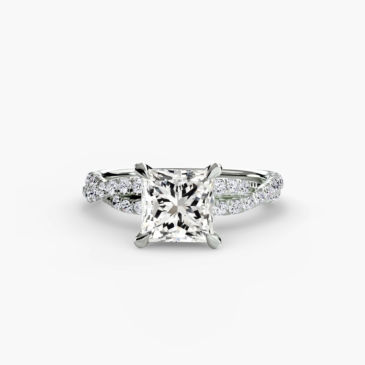 The Twisted Pavé Solitaire Setting