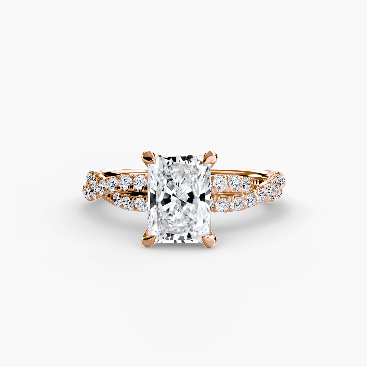 The Twisted Pavé Solitaire Setting