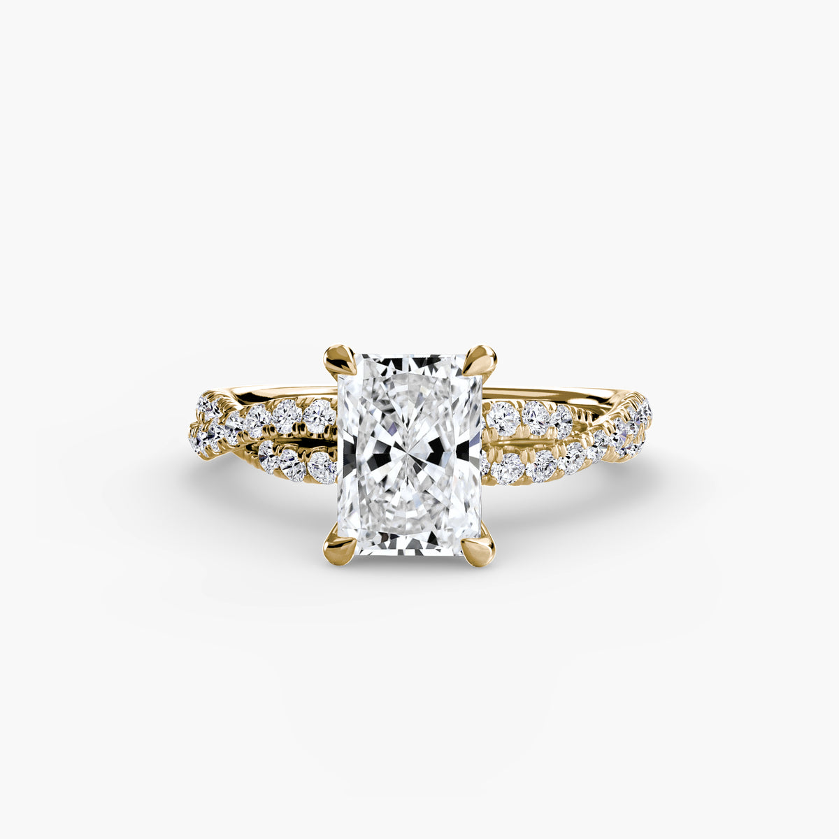 The Twisted Pavé Solitaire Setting