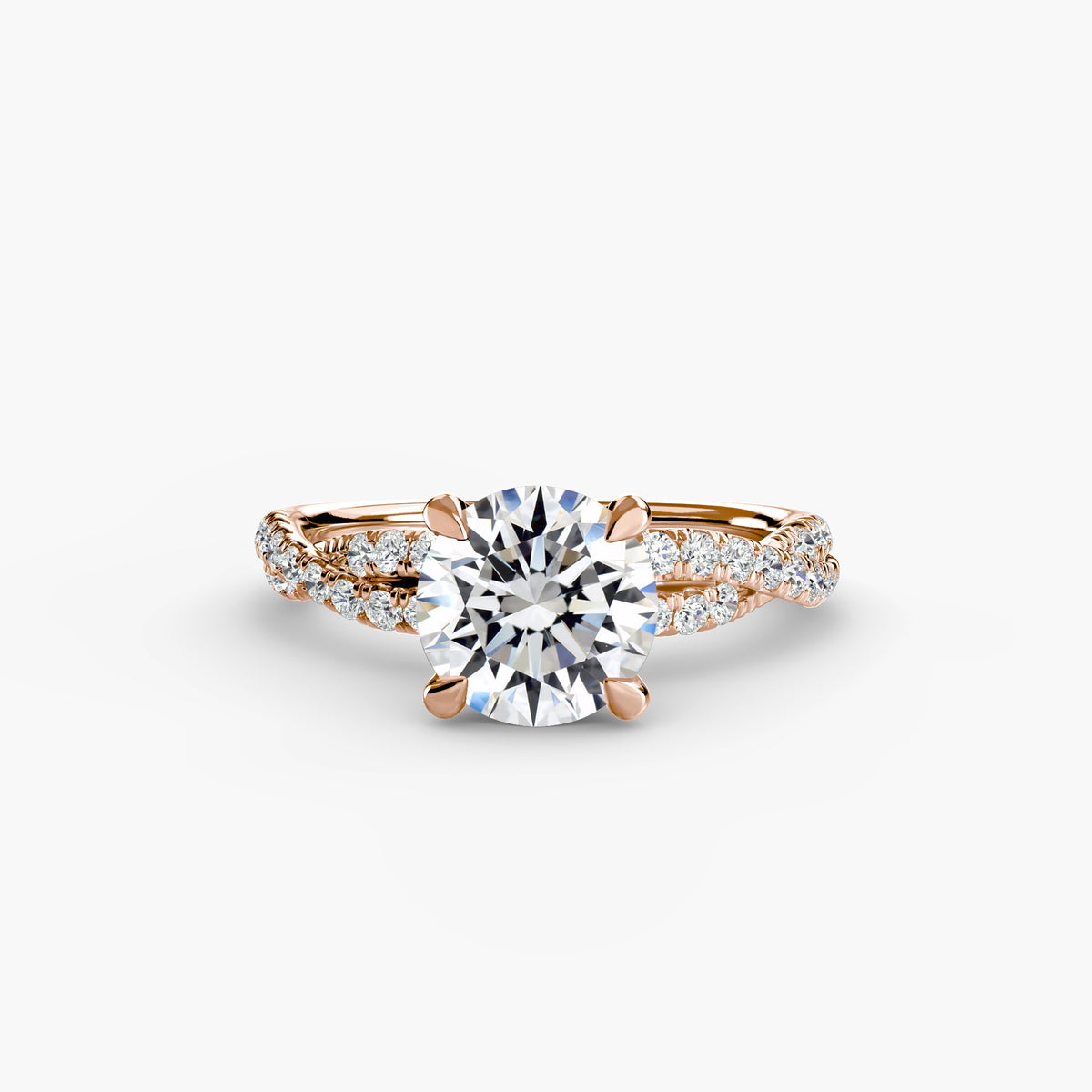 The Twisted Pavé Solitaire Setting