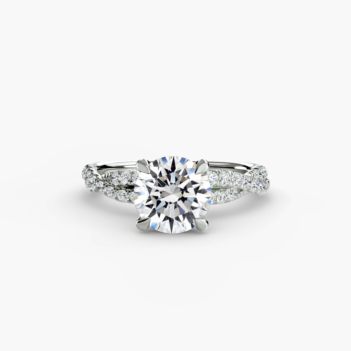The Twisted Pavé Solitaire Setting