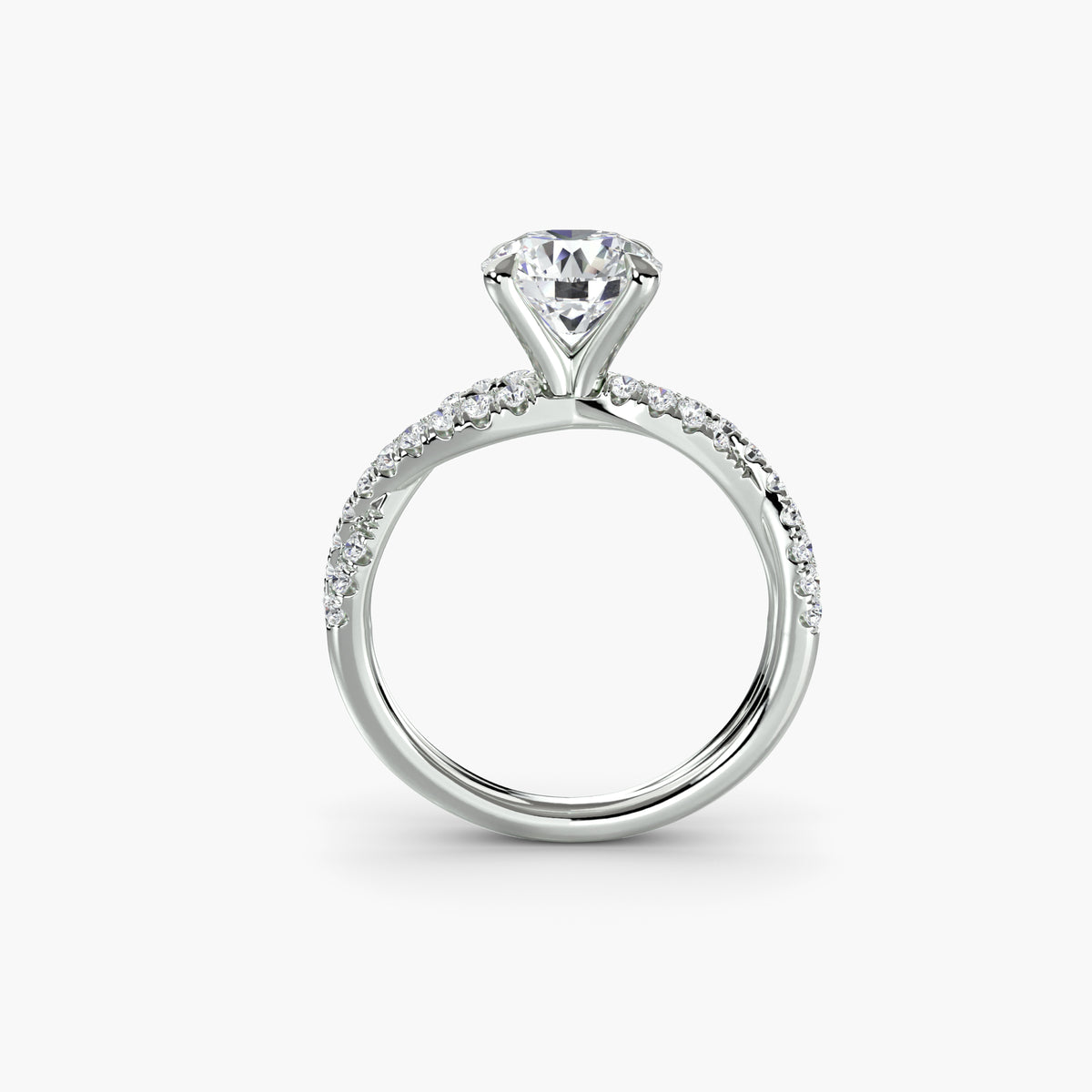 The Twisted Pavé Solitaire Setting
