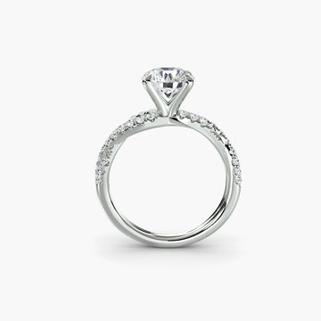 The Twisted Pavé Solitaire Setting