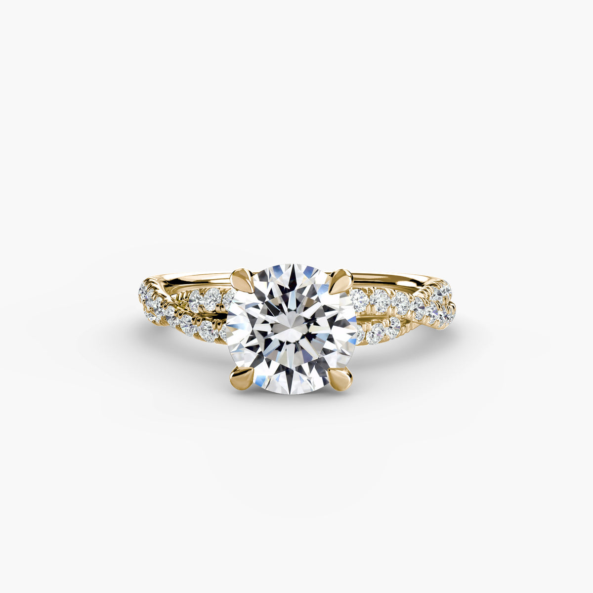 The Twisted Pavé Solitaire Setting