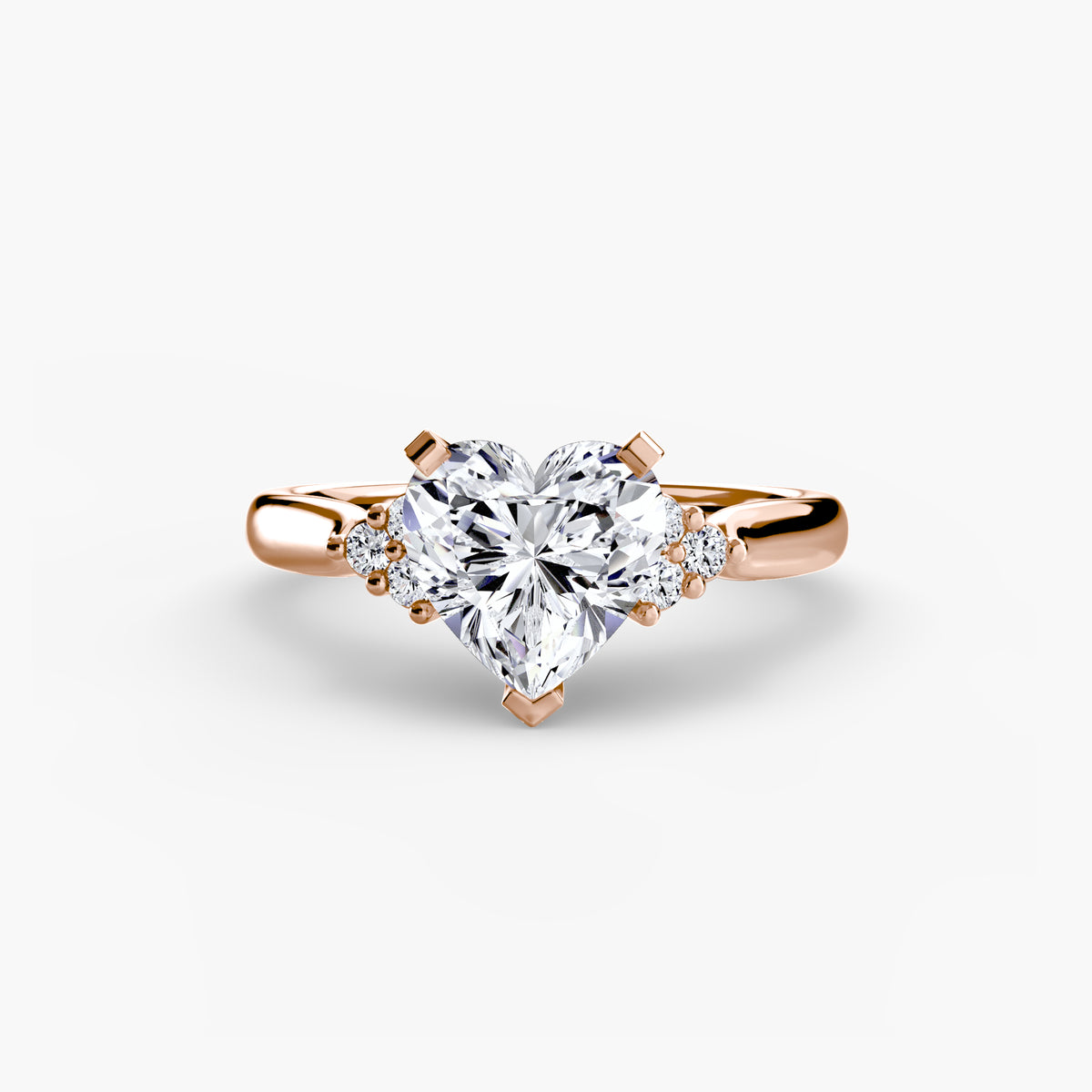 The Florence Solitaire with Cluster Shoulders Setting