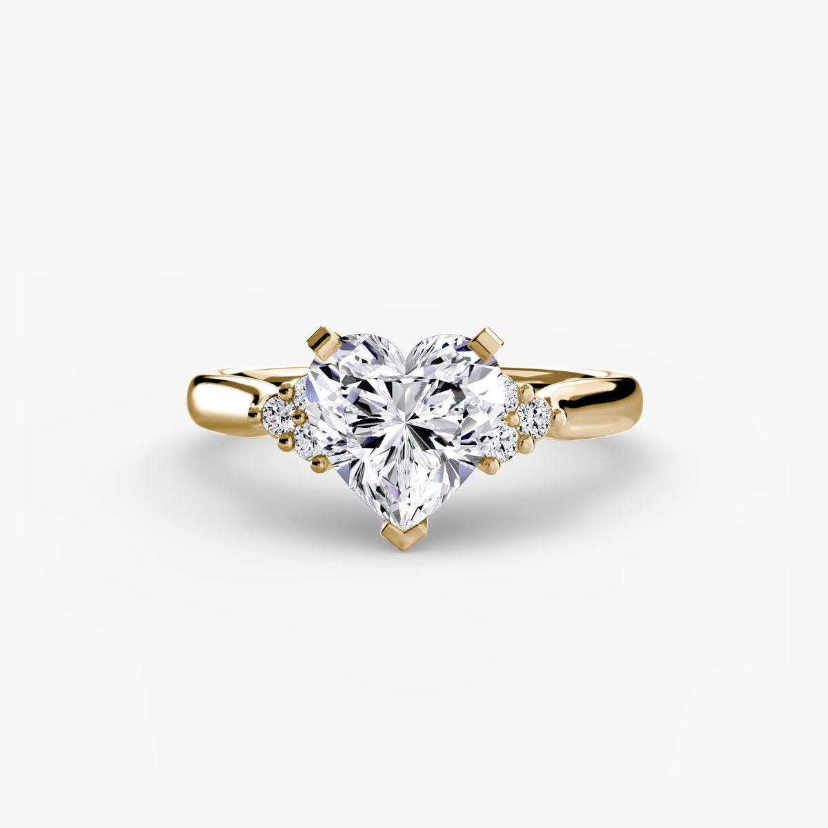 The Florence Solitaire with Cluster Shoulders Setting