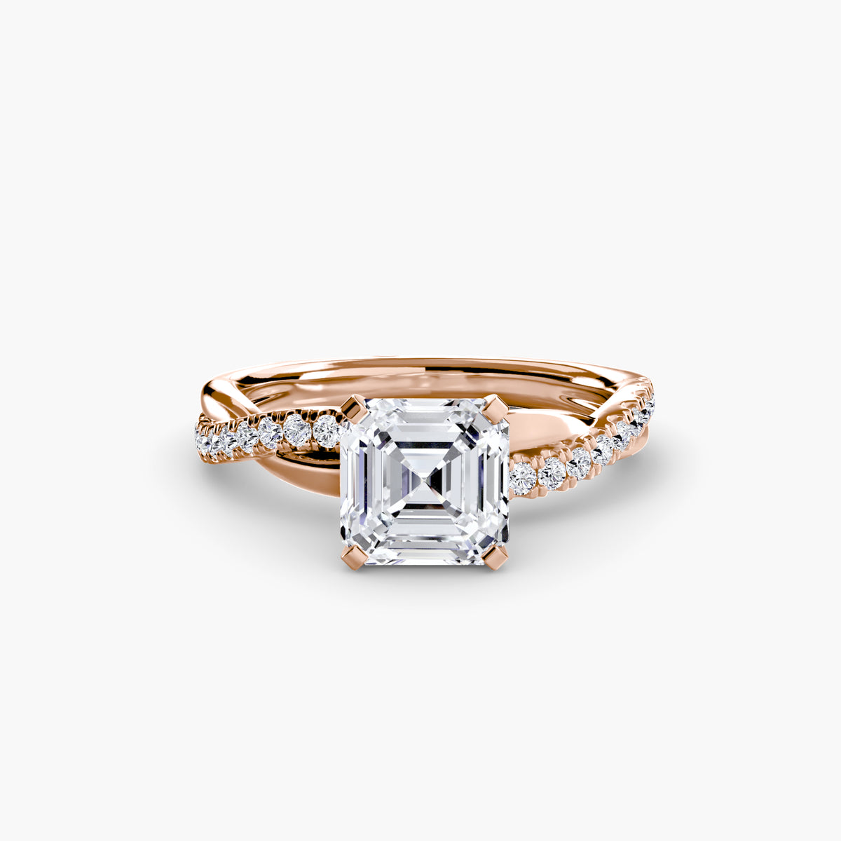 The Emerald Twist Pavé Ring Setting