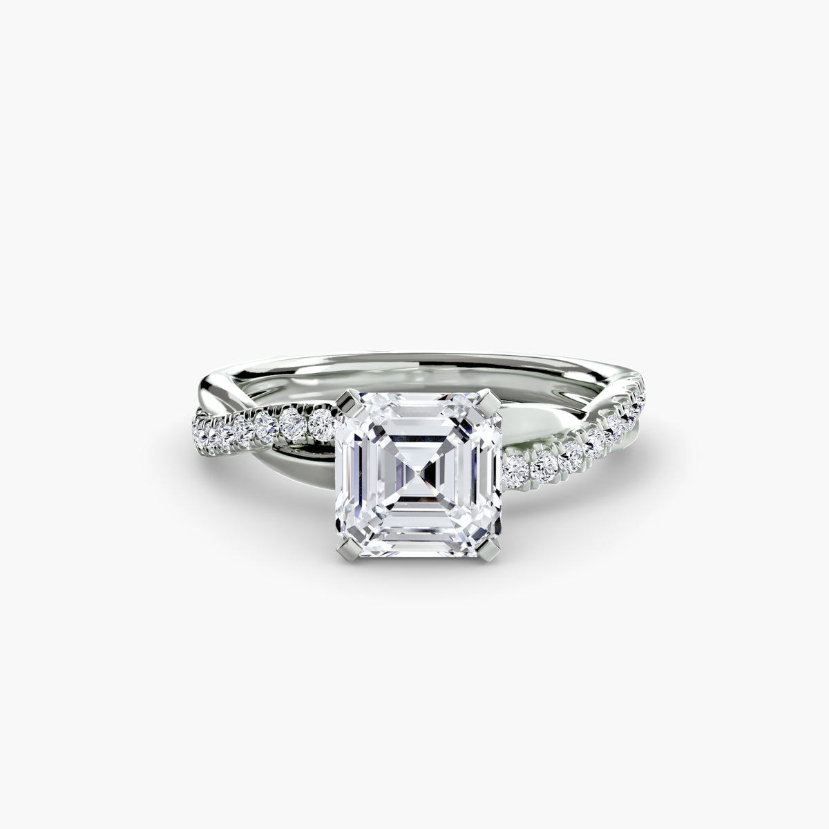The Emerald Twist Pavé Ring Setting