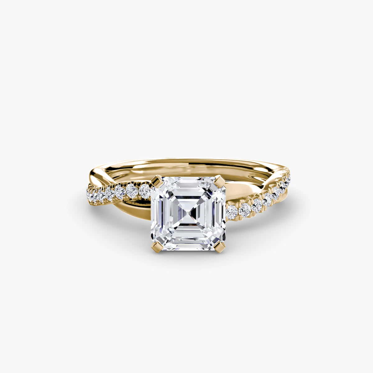 The Emerald Twist Pavé Ring Setting