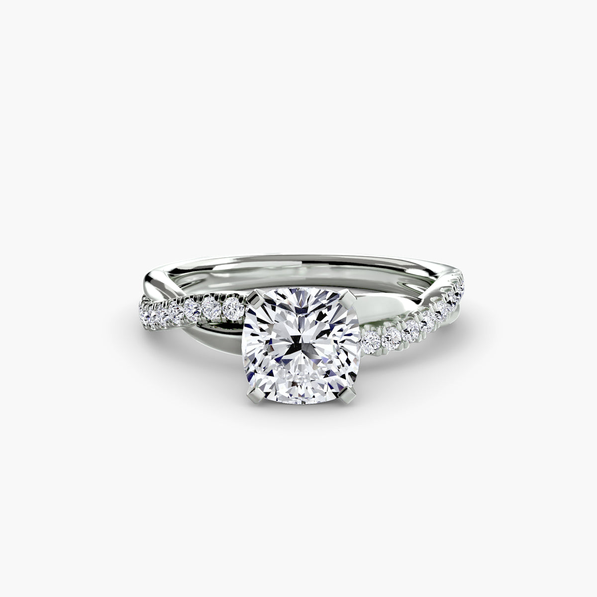 The Emerald Twist Pavé Ring Setting