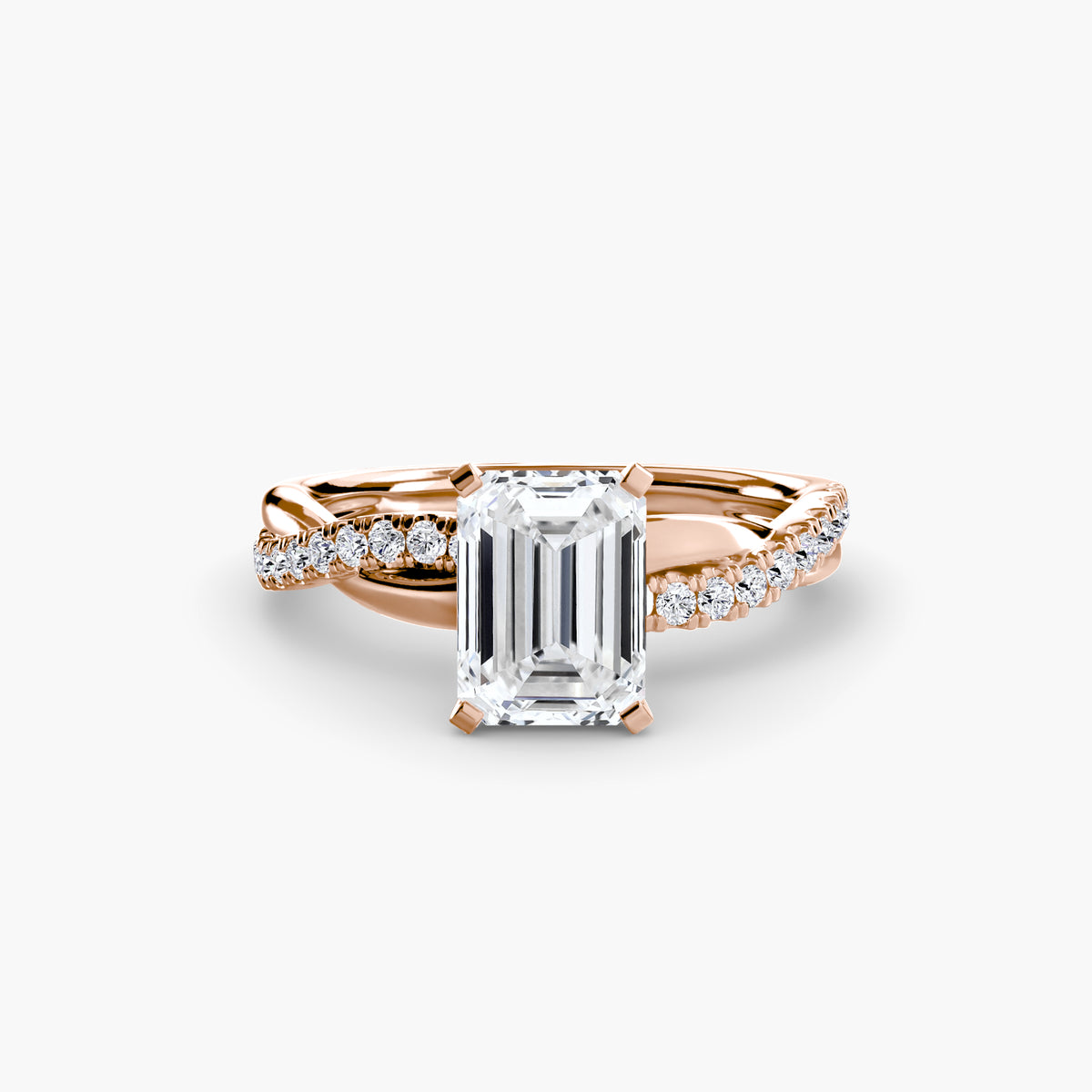 The Emerald Twist Pavé Ring Setting