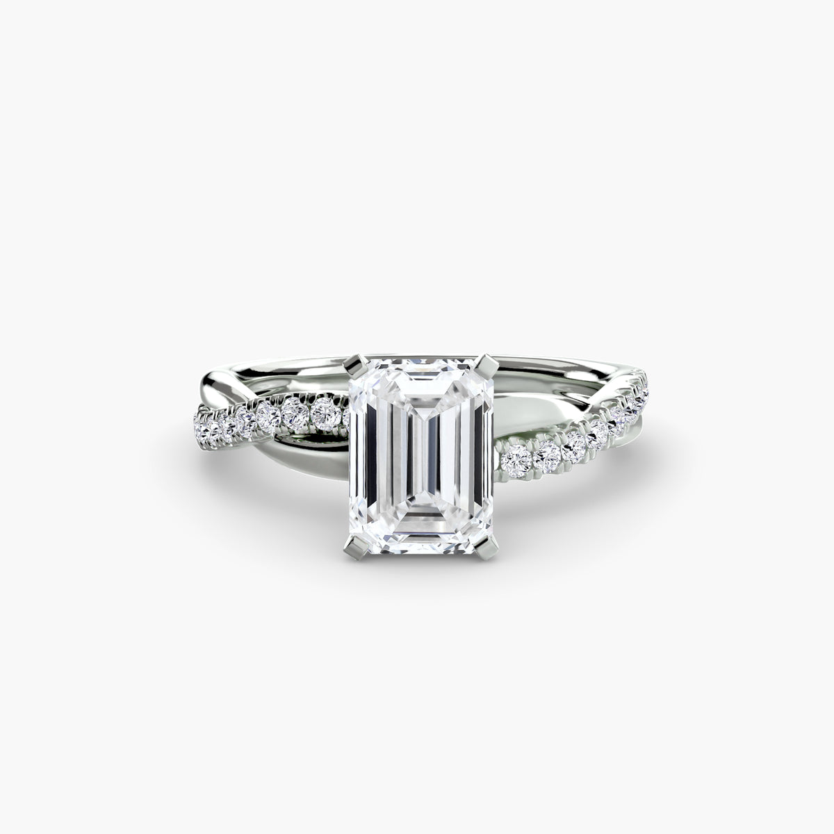 The Emerald Twist Pavé Ring Setting
