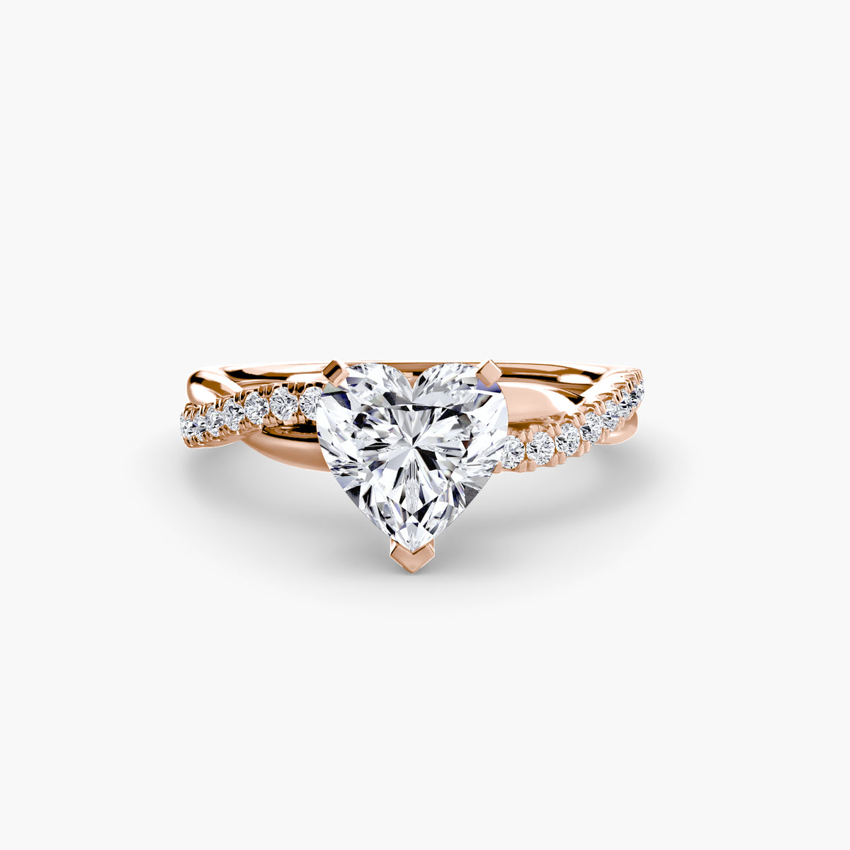 The Emerald Twist Pavé Ring Setting