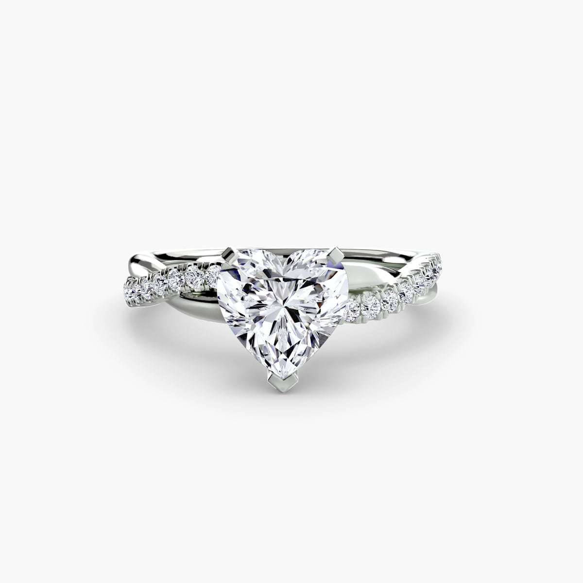 The Emerald Twist Pavé Ring Setting