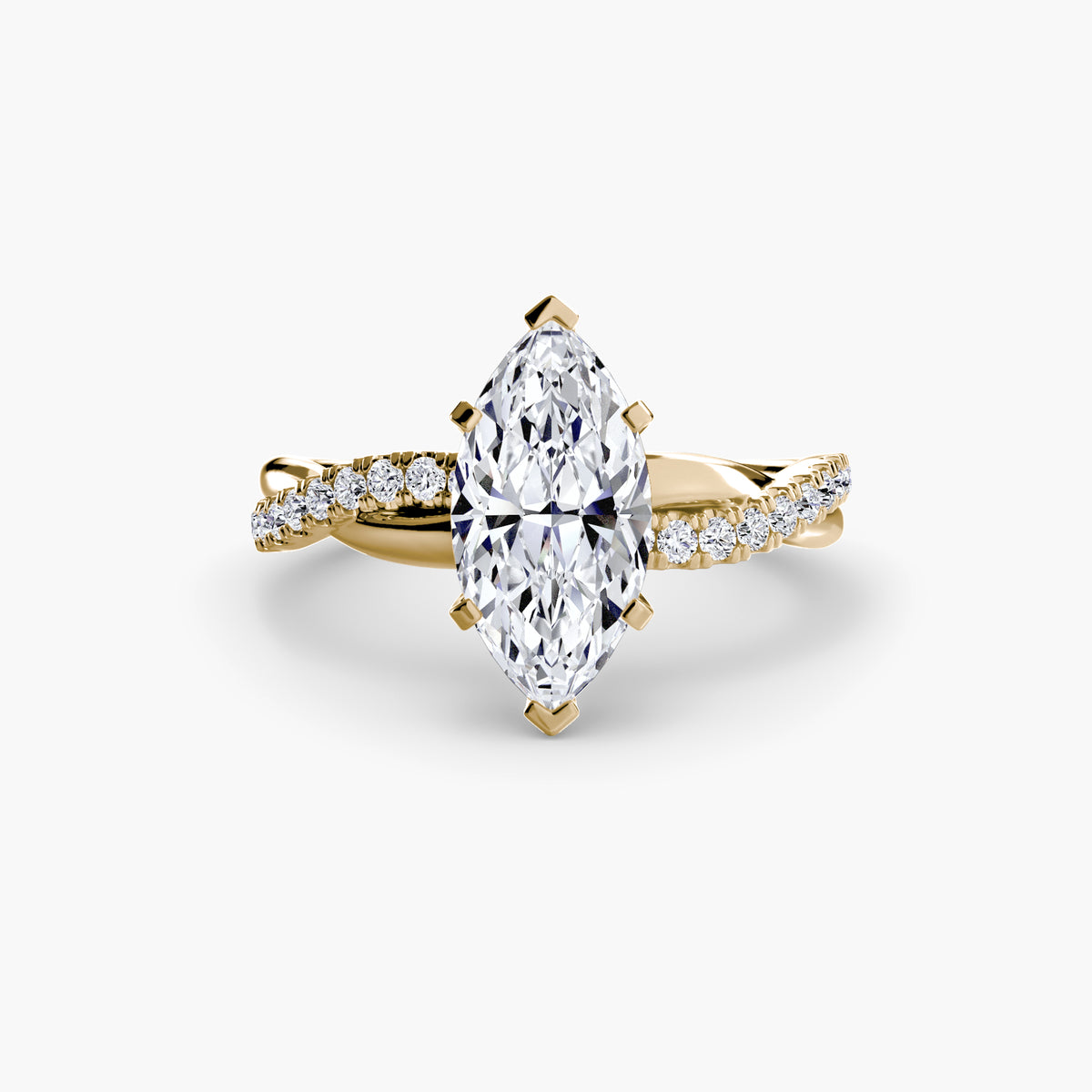 The Emerald Twist Pavé Ring Setting