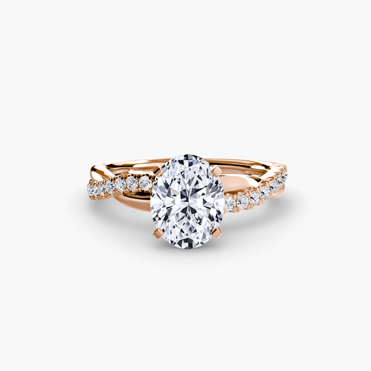 The Emerald Twist Pavé Ring Setting
