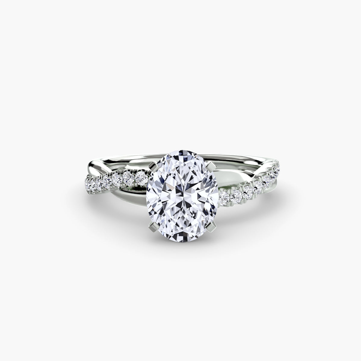 The Emerald Twist Pavé Ring Setting