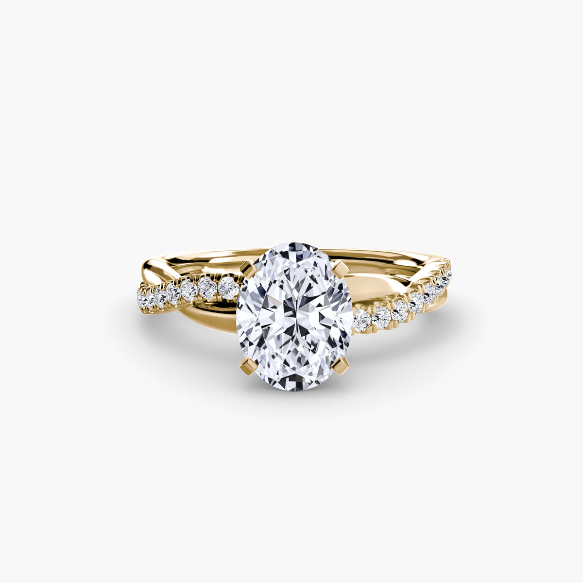 The Emerald Twist Pavé Ring Setting