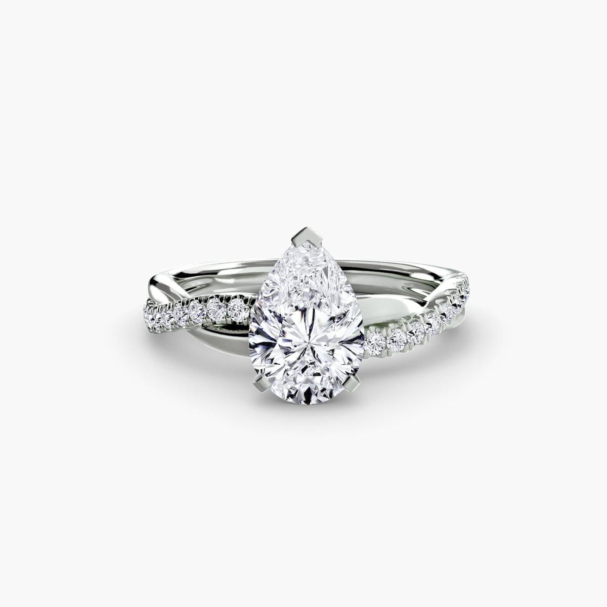 The Emerald Twist Pavé Ring Setting