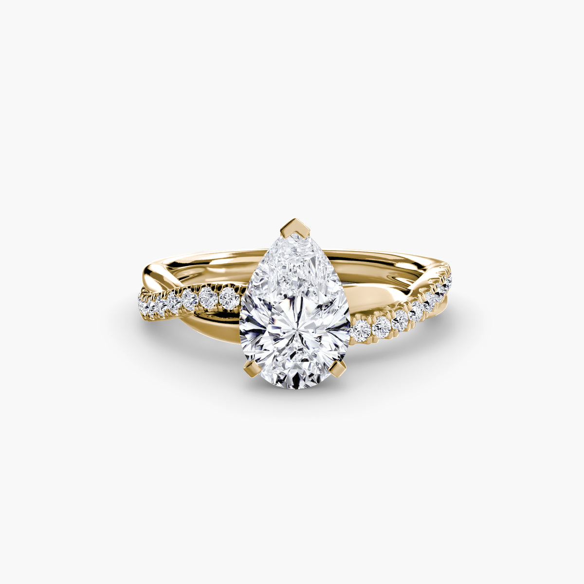The Emerald Twist Pavé Ring Setting