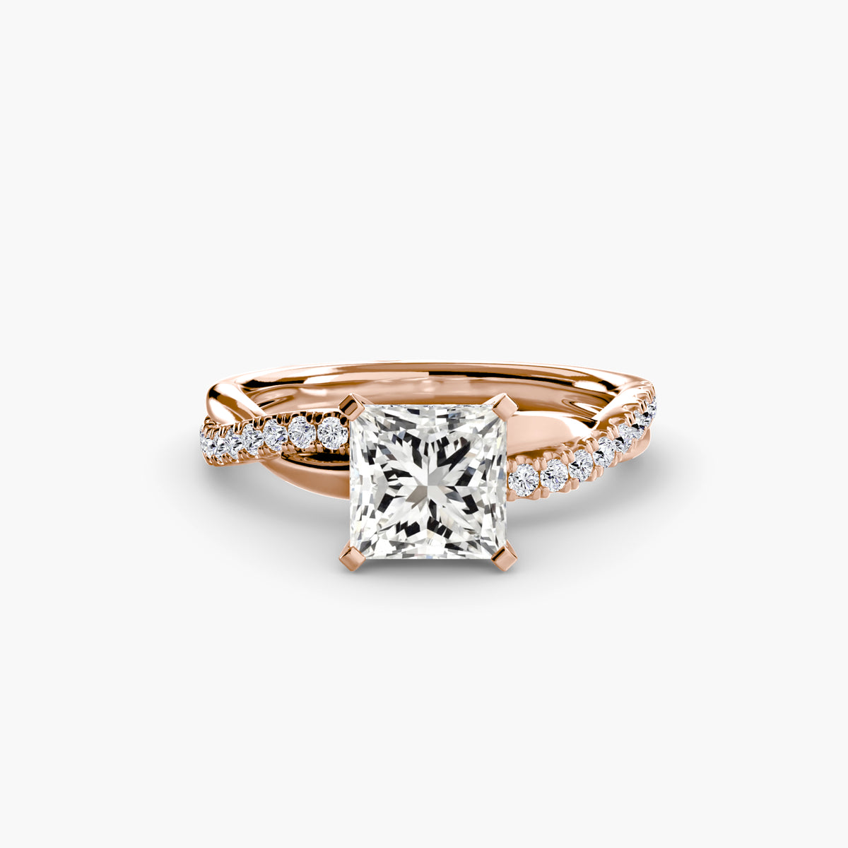The Emerald Twist Pavé Ring Setting