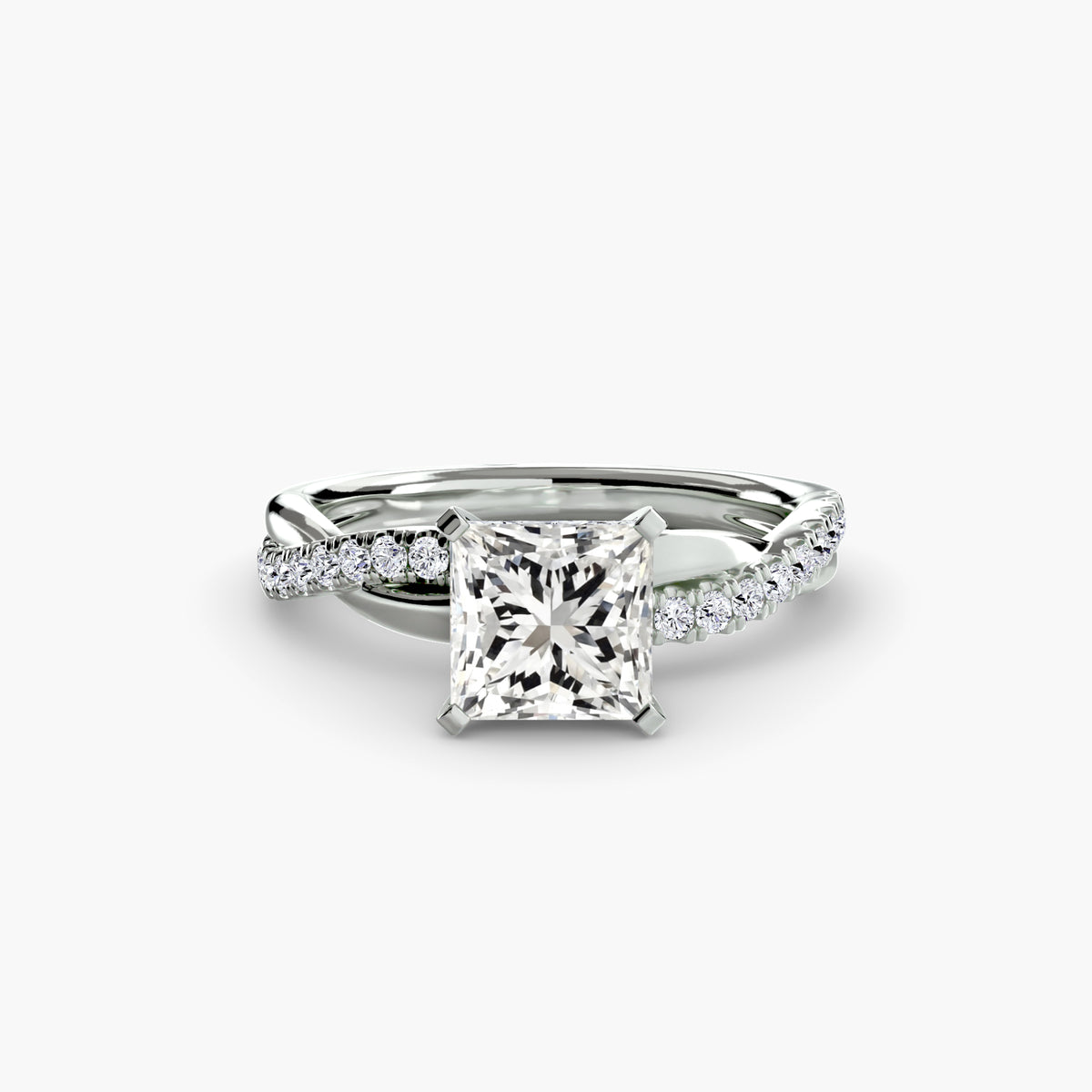 The Emerald Twist Pavé Ring Setting