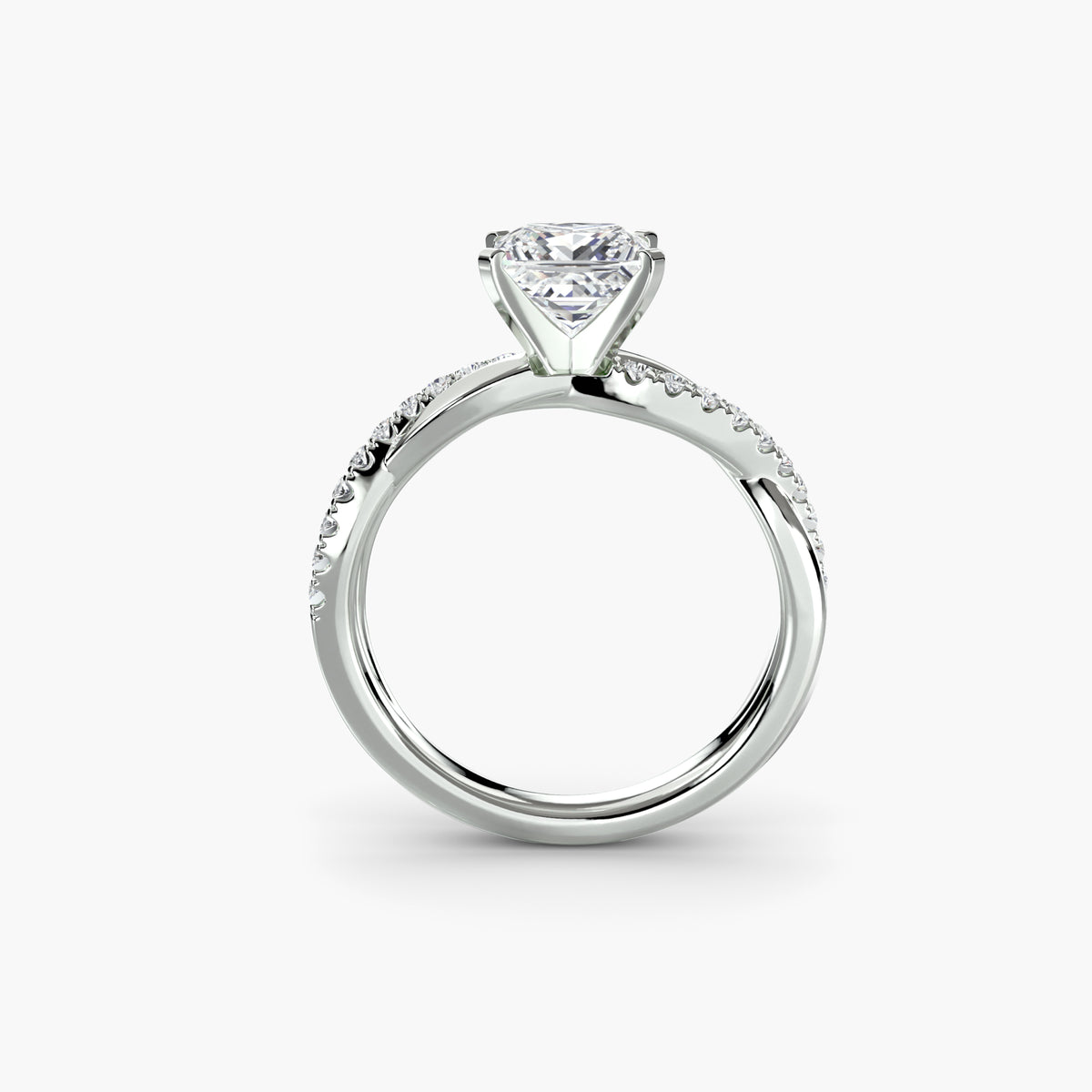 The Emerald Twist Pavé Ring Setting