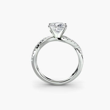 The Emerald Twist Pavé Ring Setting