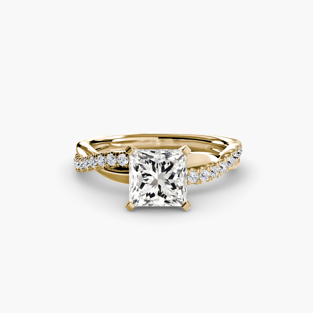 The Emerald Twist Pavé Ring Setting