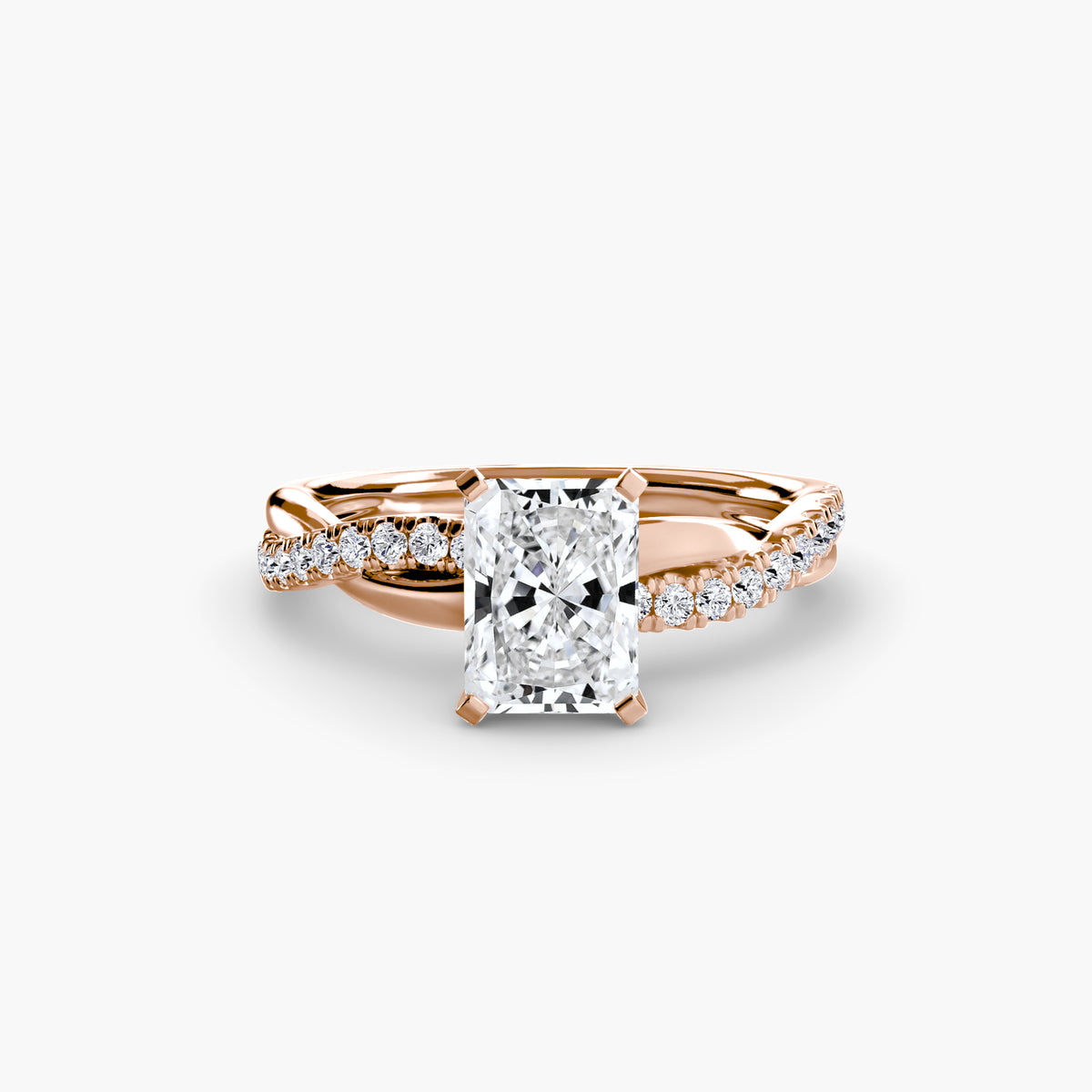 The Emerald Twist Pavé Ring Setting