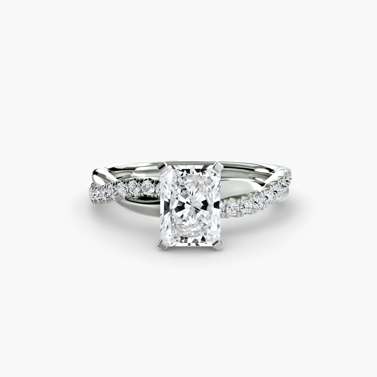 The Emerald Twist Pavé Ring Setting
