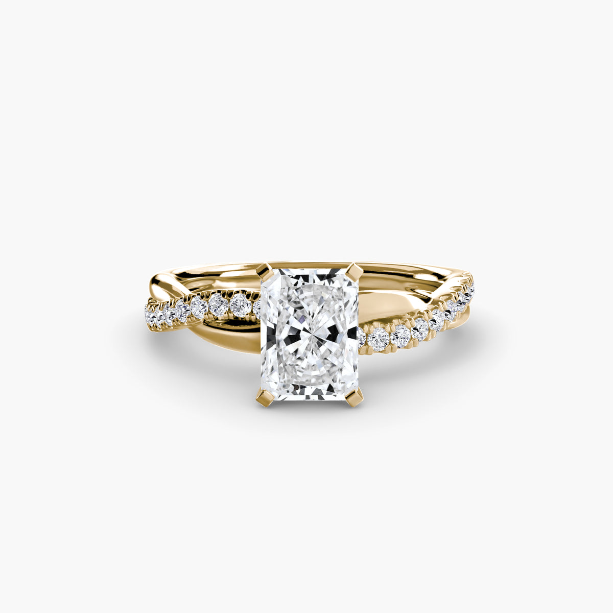 The Emerald Twist Pavé Ring Setting