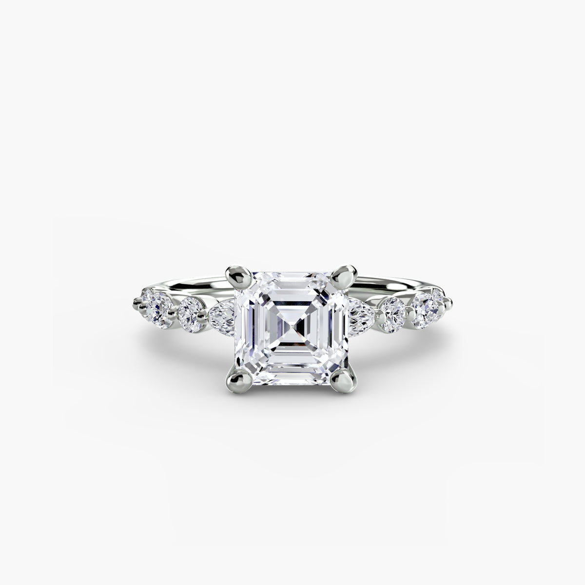 The Geneviève Solitaire with Eternity Pavé Setting