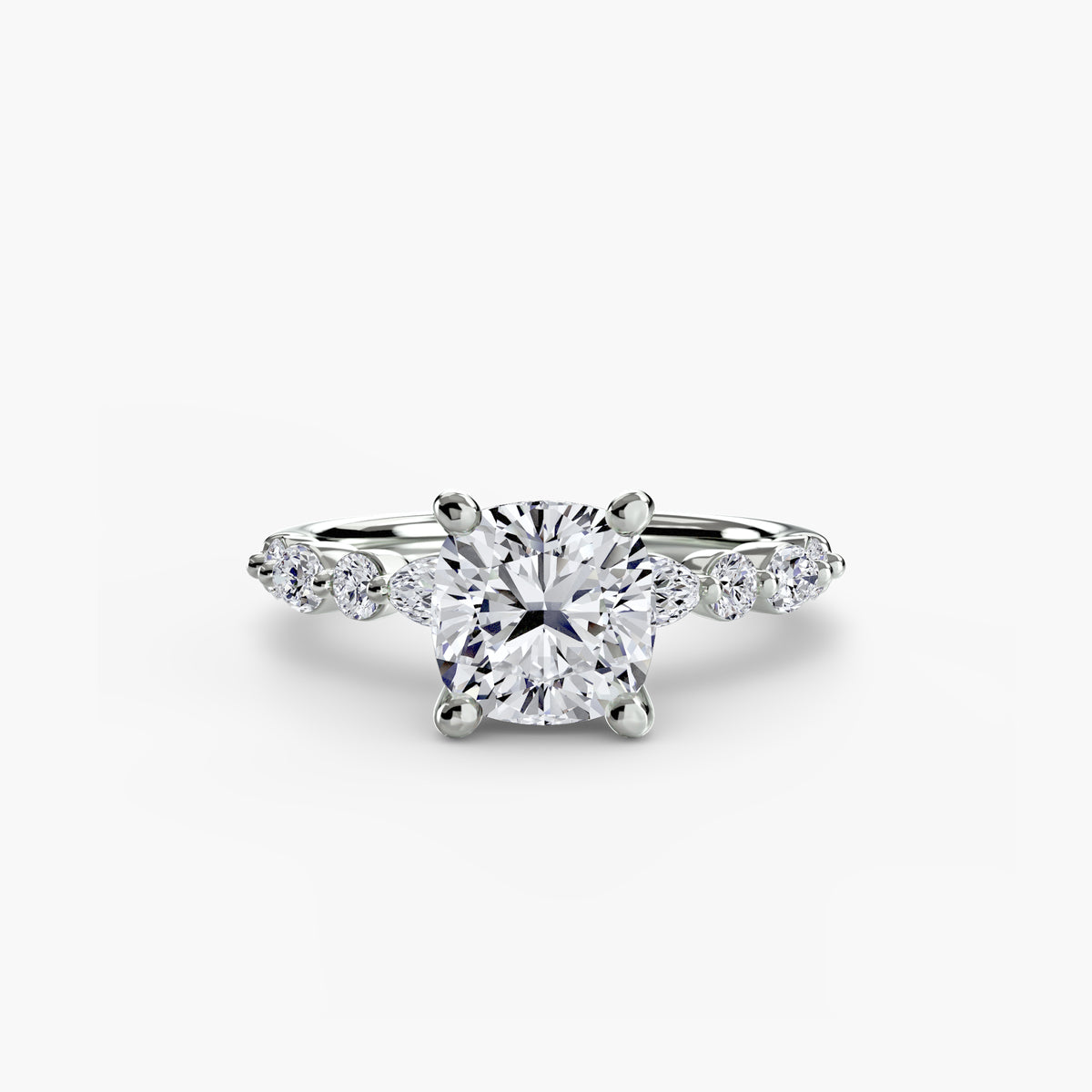 The Geneviève Solitaire with Eternity Pavé Setting