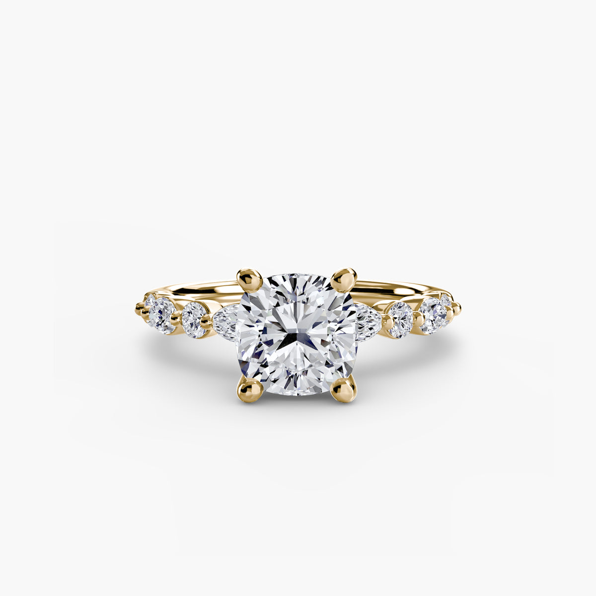 The Geneviève Solitaire with Eternity Pavé Setting