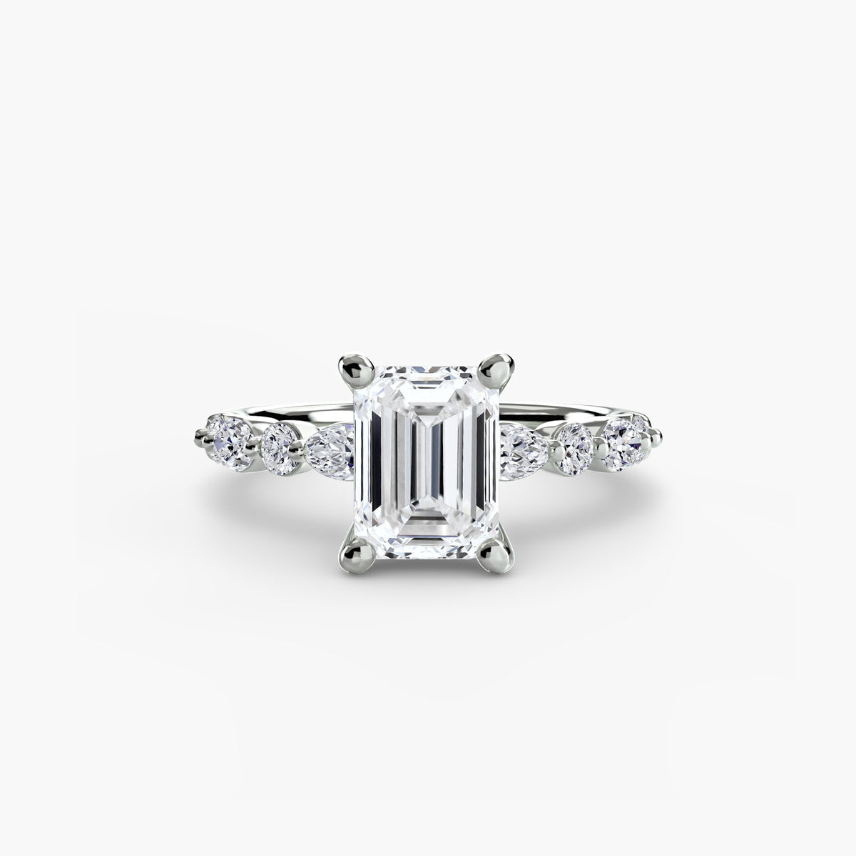 The Geneviève Solitaire with Eternity Pavé Setting
