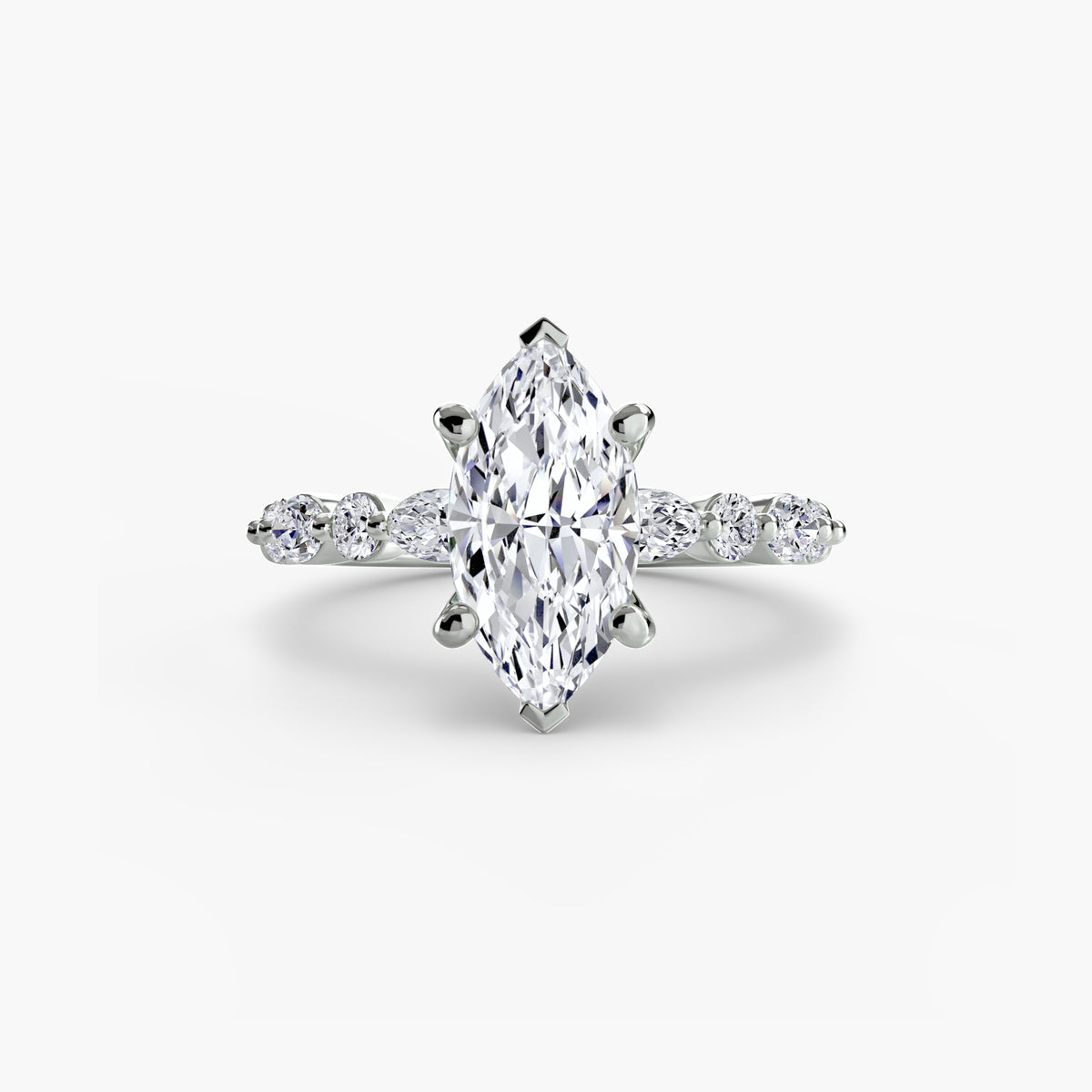 The Geneviève Solitaire with Eternity Pavé Setting
