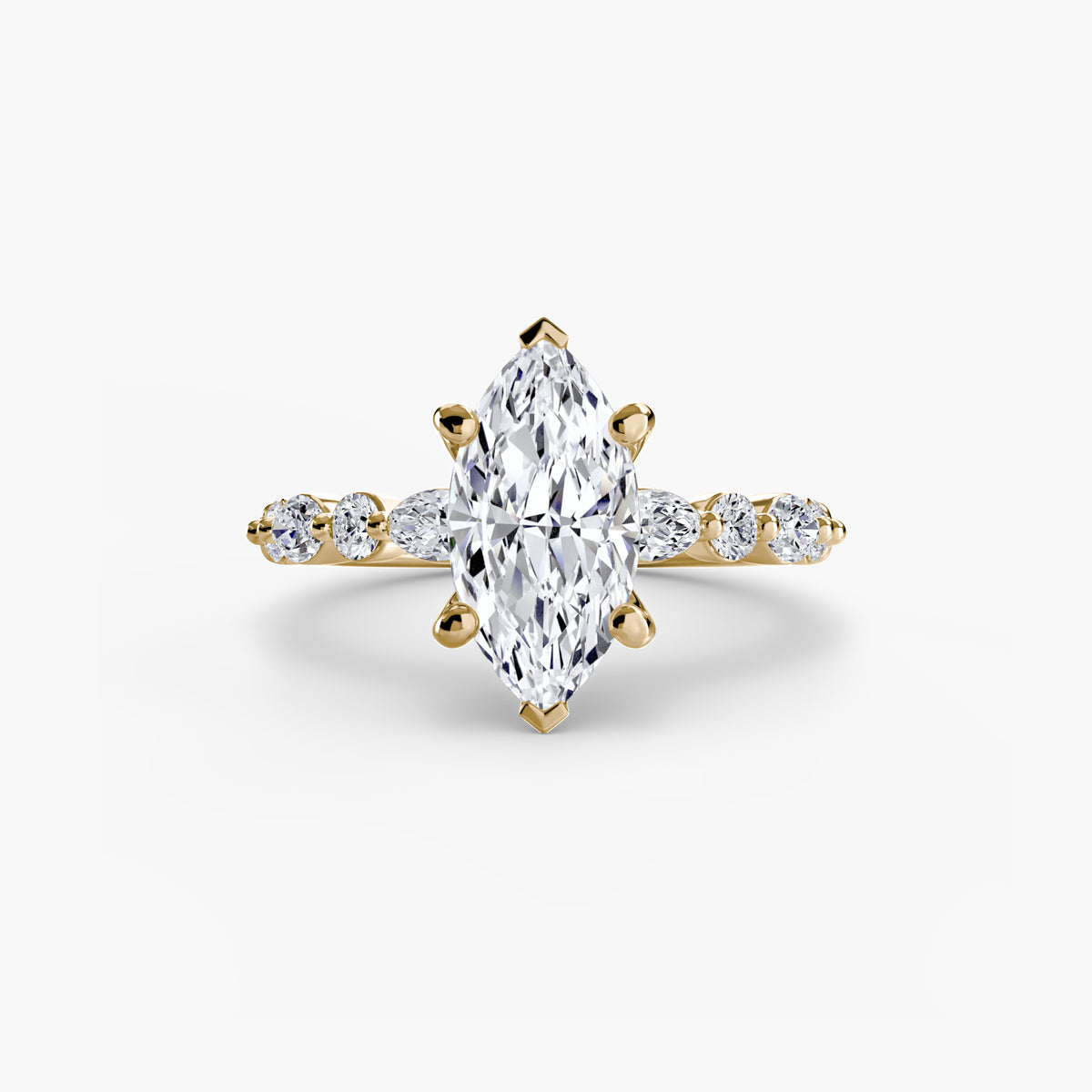 The Geneviève Solitaire with Eternity Pavé Setting