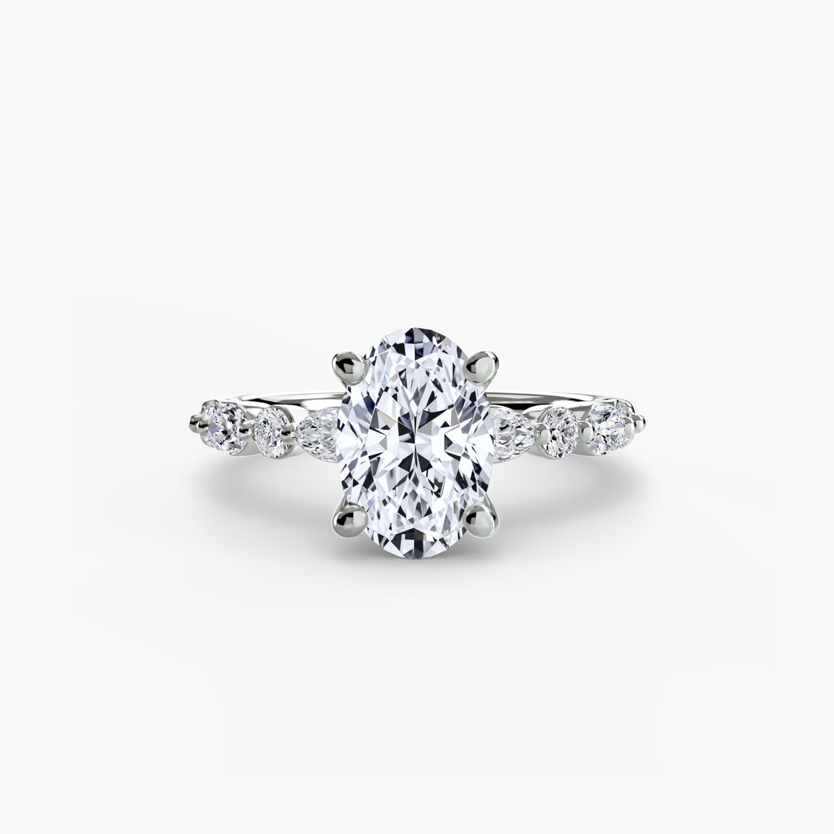 The Geneviève Solitaire with Eternity Pavé Setting