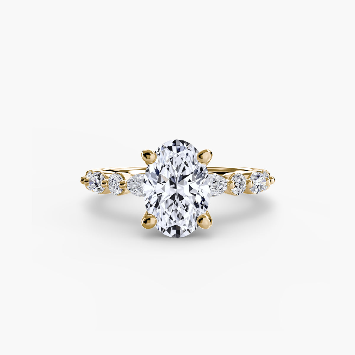 The Geneviève Solitaire with Eternity Pavé Setting