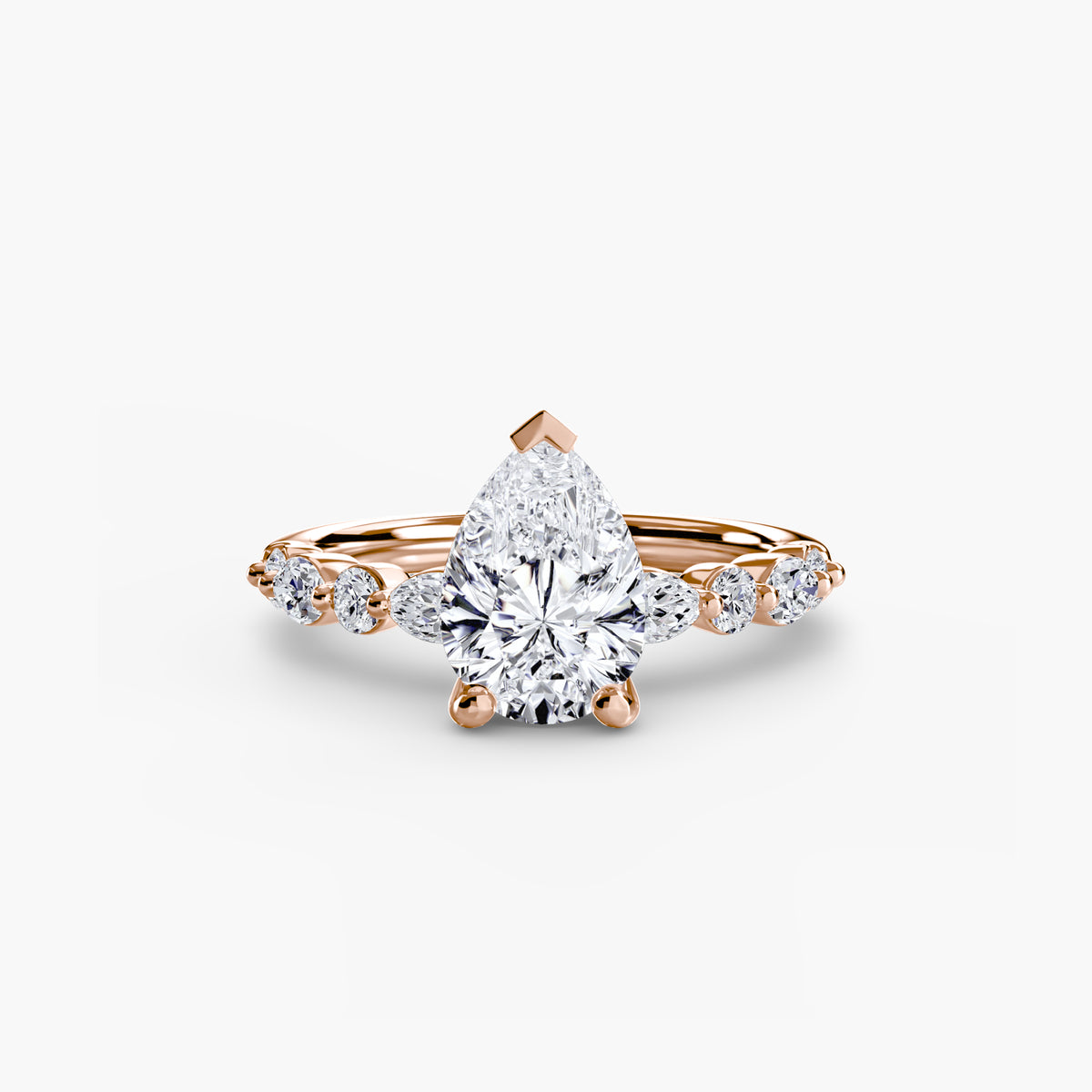 The Geneviève Solitaire with Eternity Pavé Setting