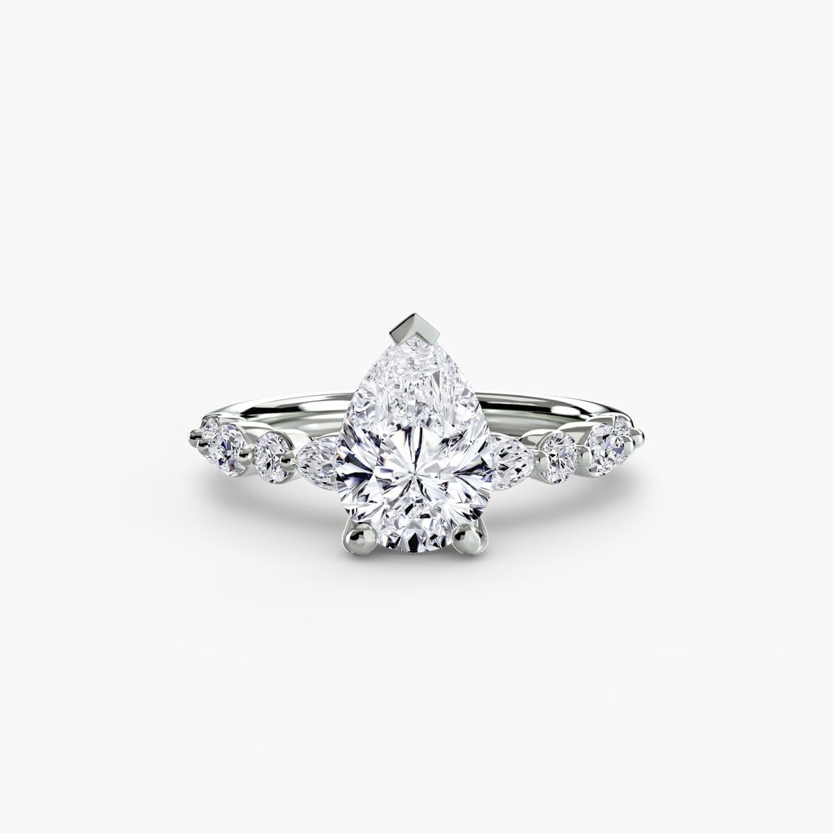 The Geneviève Solitaire with Eternity Pavé Setting