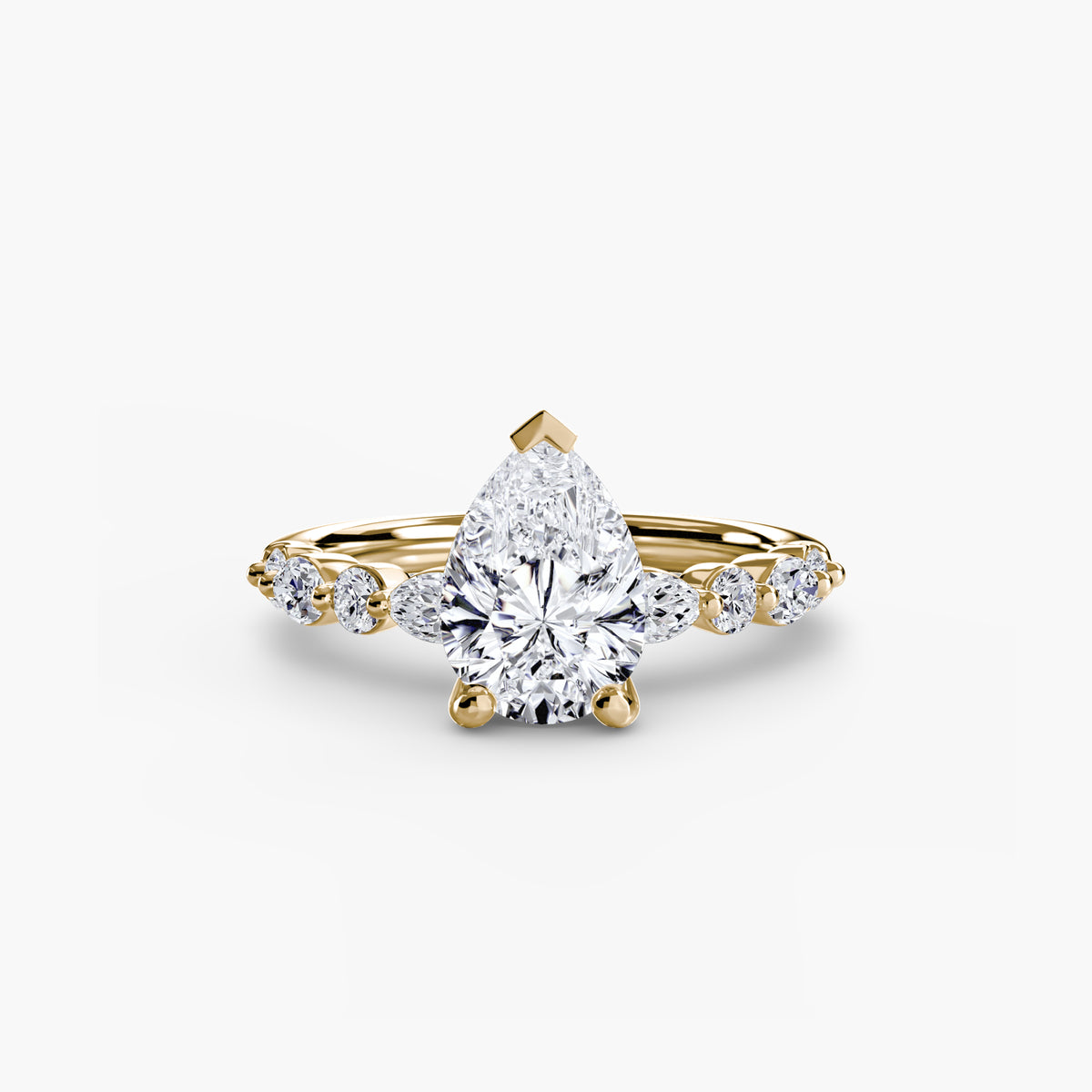 The Geneviève Solitaire with Eternity Pavé Setting