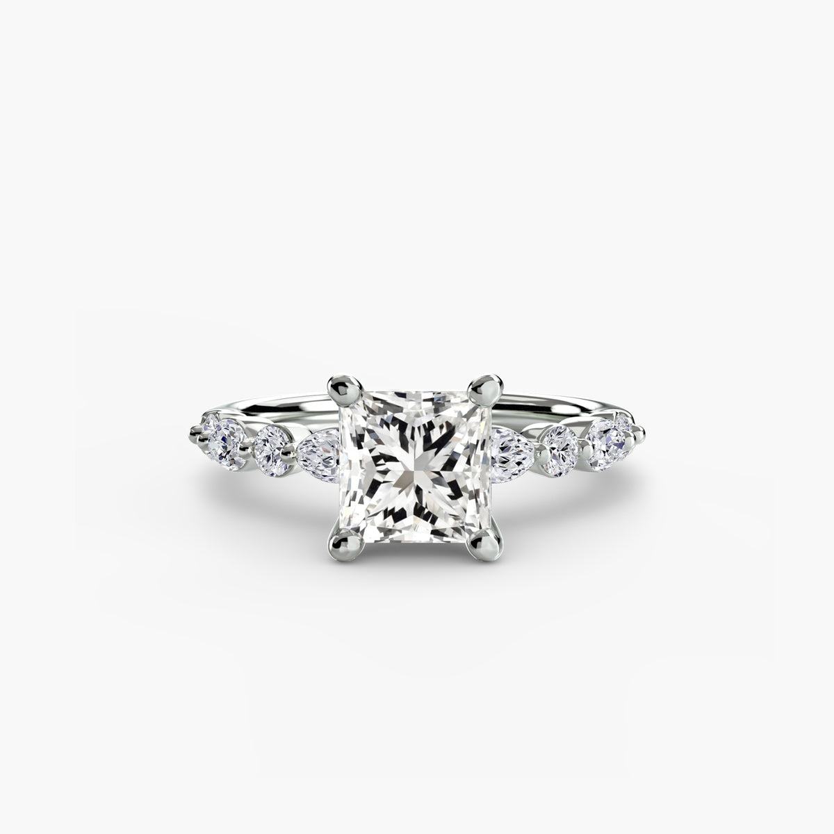 The Geneviève Solitaire with Eternity Pavé Setting
